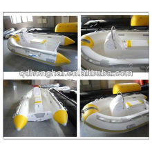 3 m fiber glass floor pvc material boat with console rib boat